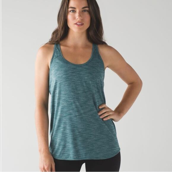 lululemon athletica Tops - Lululemon Essential Tank in Heathered Deep Green Size‎ S